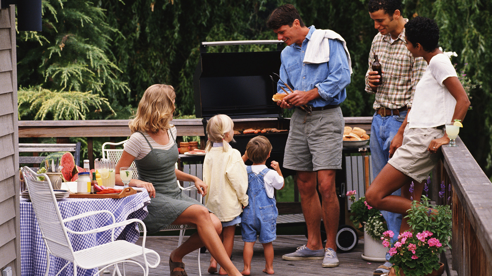 Outdoor family gathering, treated yard, Middletown DE